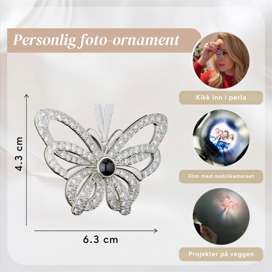 Fotoornament sommerfugl