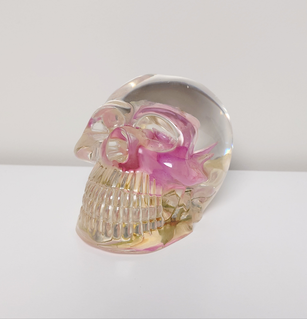 Hodeskalle rosa rose