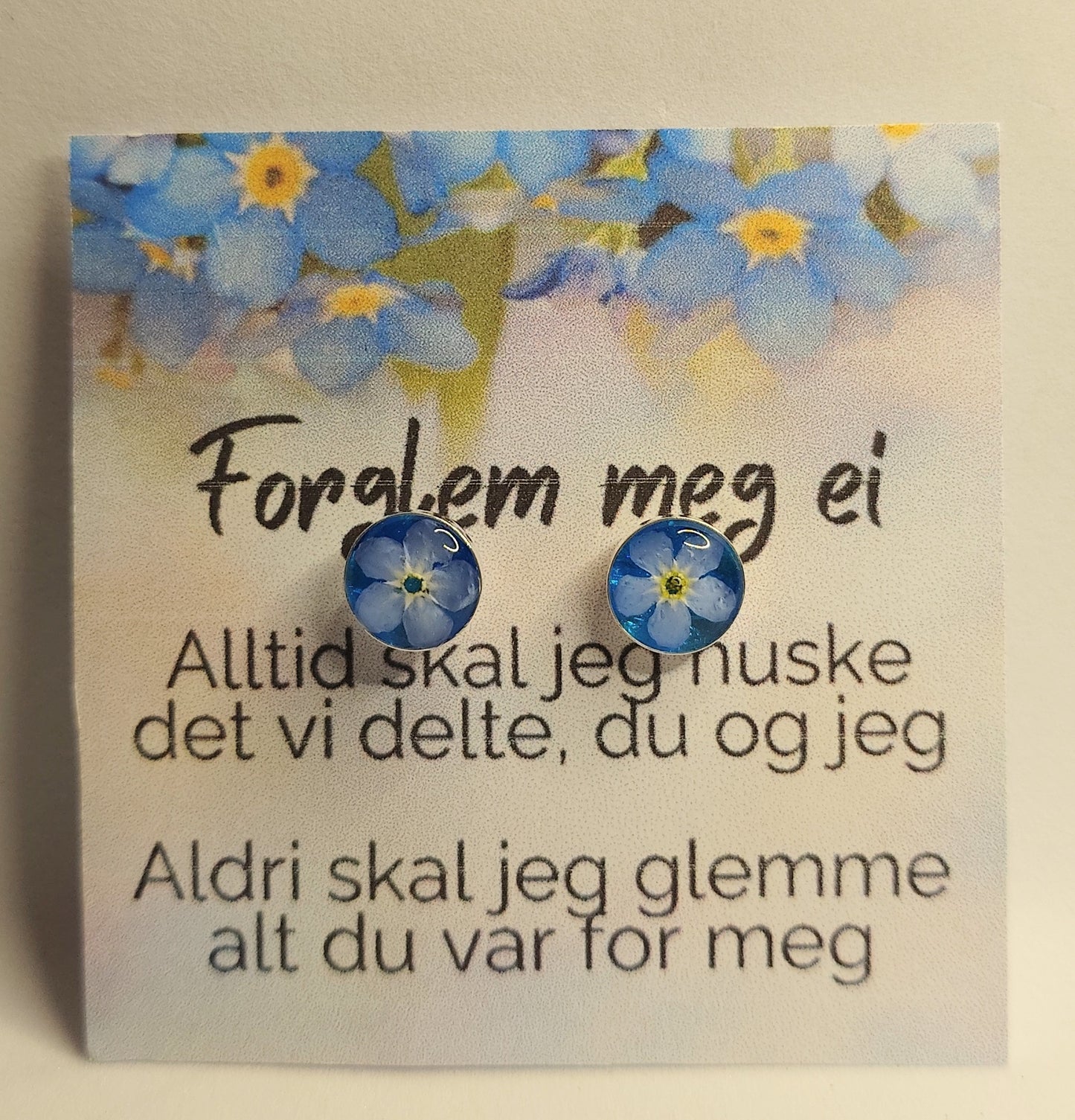 Forglemmegei øredobber