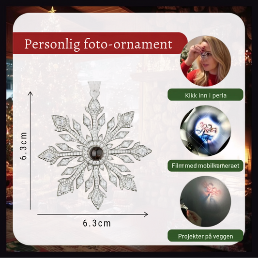 Fotoornament snøkrystall
