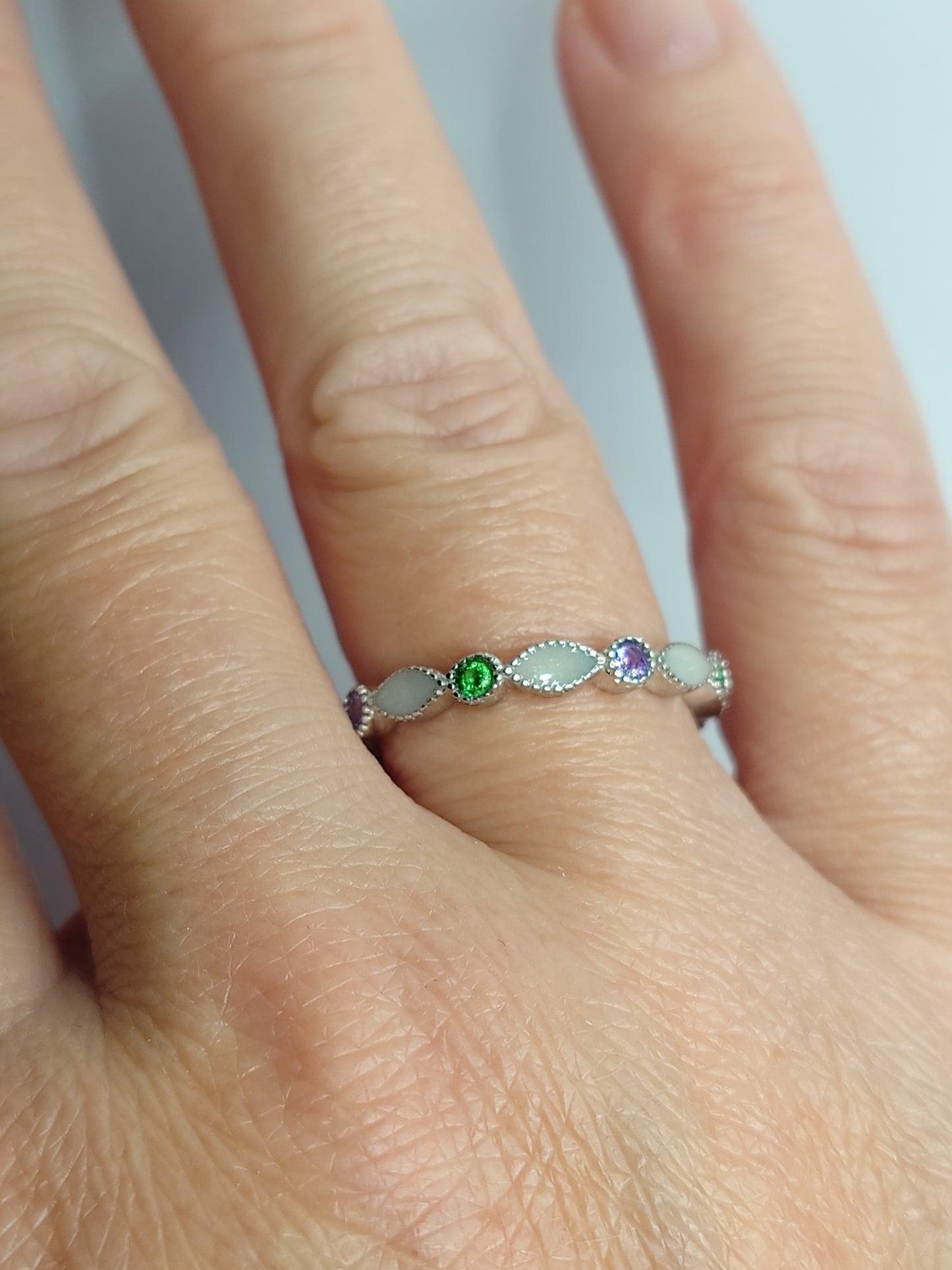 Olivia med 4 fødselssteiner