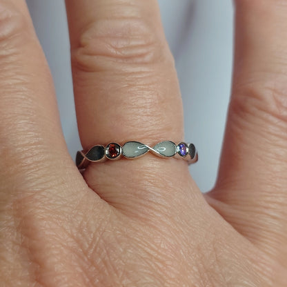 Olivia infinity med 4 fødselssteiner