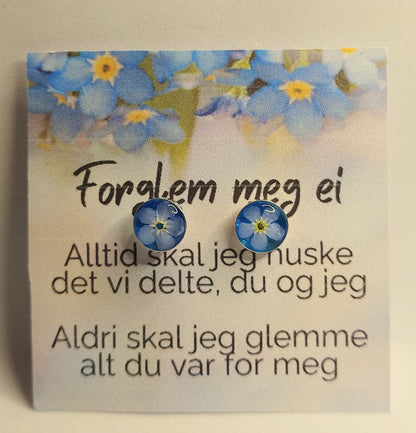 Forglemmegei øredobber