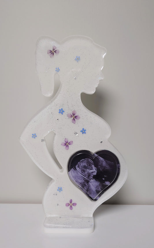 Gravid dame med ultralydbilde