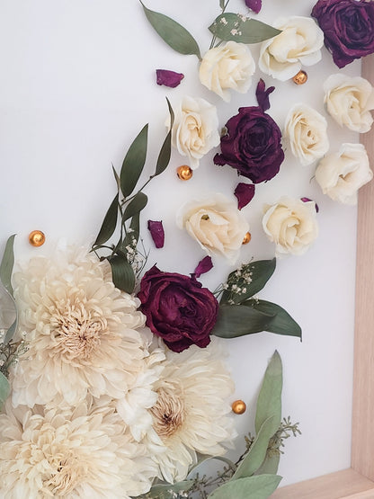 Brudebuketten i ramme (sendes ikke i posten, må hentes)