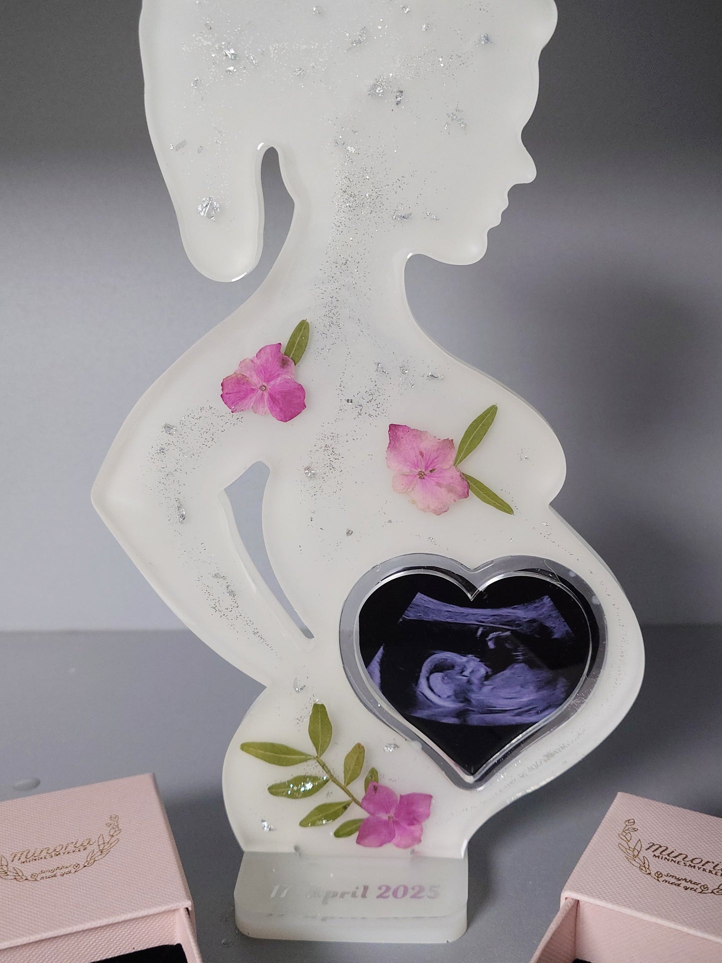 Gravid dame med ultralydbilde