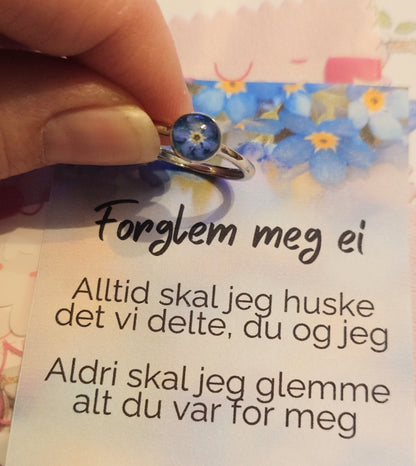 Forglemmegei justerbar ring