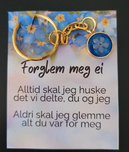 Forglemmegei nøkkelring