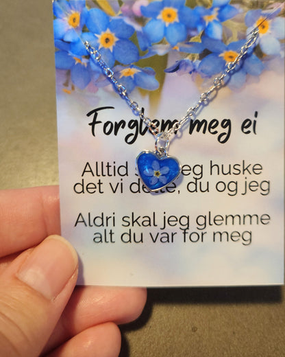 Forglemmegei hjerteanheng