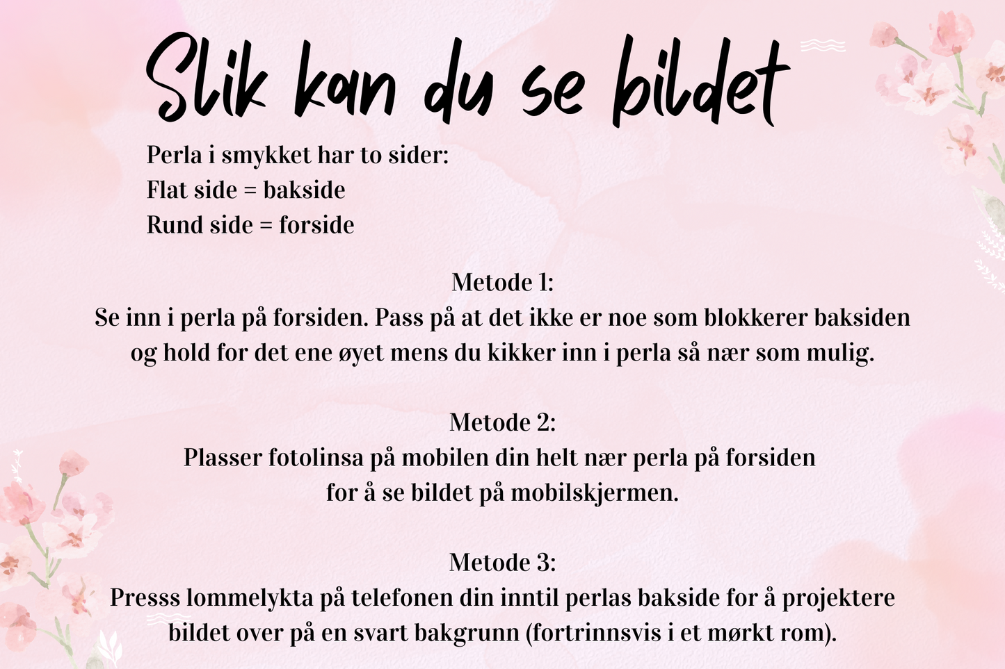 Projeksjonssmykke Minimalistisk