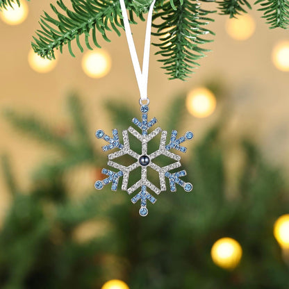 Foto-ornament snøflak
