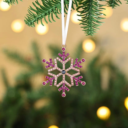 Foto-ornament snøflak