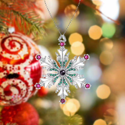 Foto-ornament snøflak