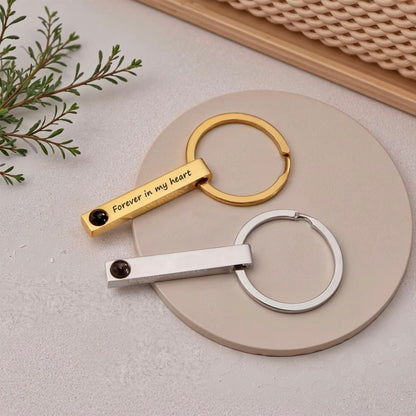 Fotonøkkelring minimalistisk med gravering