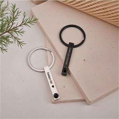 Fotonøkkelring minimalistisk med gravering