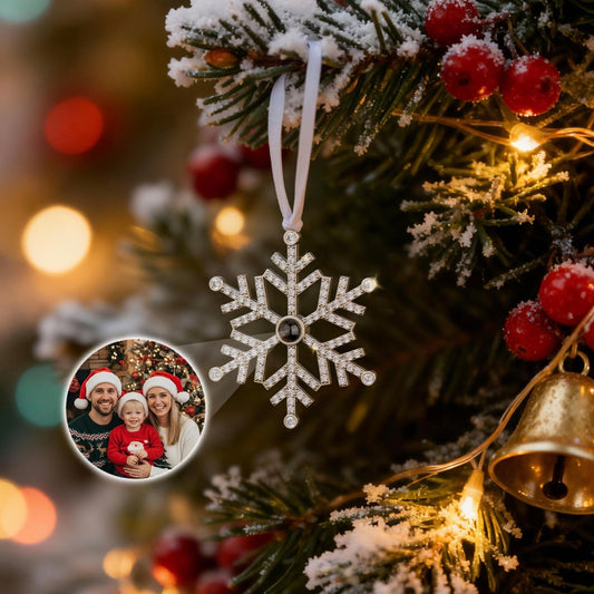 Fotoornament snøkrystall