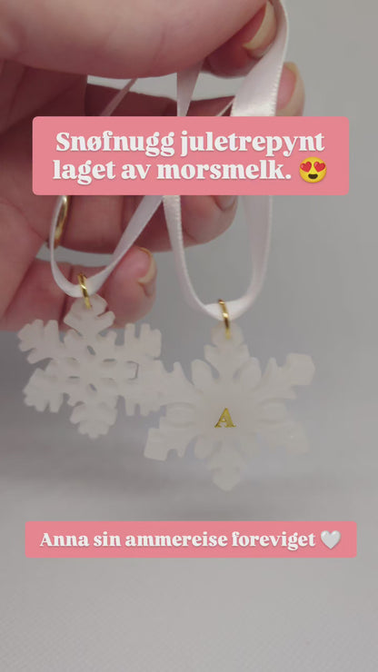 Snøfnugg juletrepynt liten